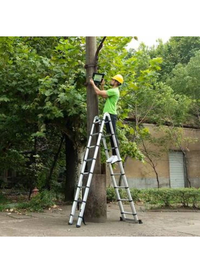 3.2M Double Telescopic Aluminum Ladder – Foldable Multi-Purpose Extension Ladder - Image 5
