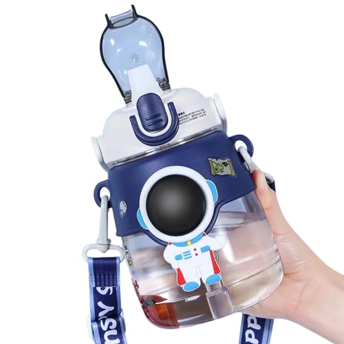 Shop Home Essentials HomeEssentials Water Bottle for Kids - 1200ml | Sipper Bottle for Kids | Leak-Proof, Bpa-Free | School Bottle | Picnic Bottle | Easy to Carry | Space Astronaut | water bottle for Girls & Boys, Blue - Image 1