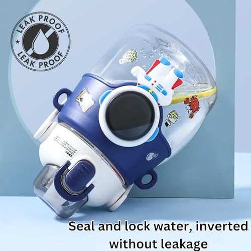 Shop Home Essentials HomeEssentials Water Bottle for Kids - 1200ml | Sipper Bottle for Kids | Leak-Proof, Bpa-Free | School Bottle | Picnic Bottle | Easy to Carry | Space Astronaut | water bottle for Girls & Boys, Blue - Image 5