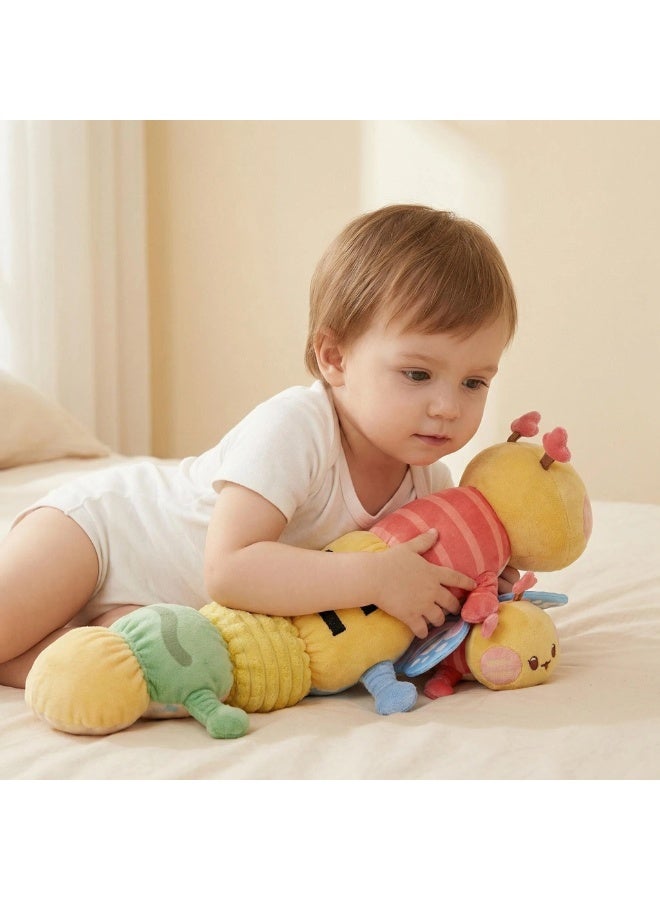 LBMT 3 IN 1 Baby Toys 0-6 Months,Detachable Transformable Musical Caterpillar Plush Toy with Rattles,Crinkle Sound, Mirror,Newborn Sensory Toys for Infants Developmental Stuffed Animal with Tummy Time for Boys Girls 6-12 Month - Image 4