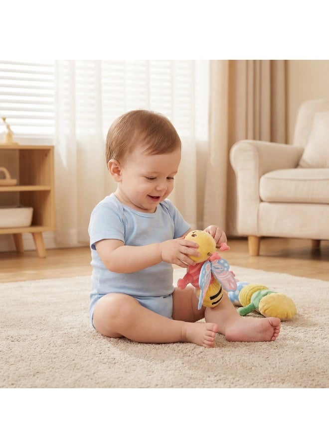 LBMT 3 IN 1 Baby Toys 0-6 Months,Detachable Transformable Musical Caterpillar Plush Toy with Rattles,Crinkle Sound, Mirror,Newborn Sensory Toys for Infants Developmental Stuffed Animal with Tummy Time for Boys Girls 6-12 Month - Image 5