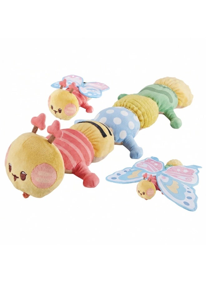 LBMT 3 IN 1 Baby Toys 0-6 Months,Detachable Transformable Musical Caterpillar Plush Toy with Rattles,Crinkle Sound, Mirror,Newborn Sensory Toys for Infants Developmental Stuffed Animal with Tummy Time for Boys Girls 6-12 Month - Image 1