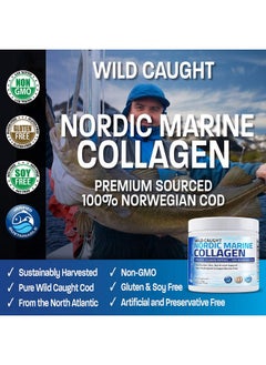 Bronson Marine Collagen Peptides Hydrolyzed Protein Powder 100% Wild Caught Nordic Cod Verified Sustainable Source For Joints Skin Hair Nails & Bones 150G (5.29Oz)  - Image 4