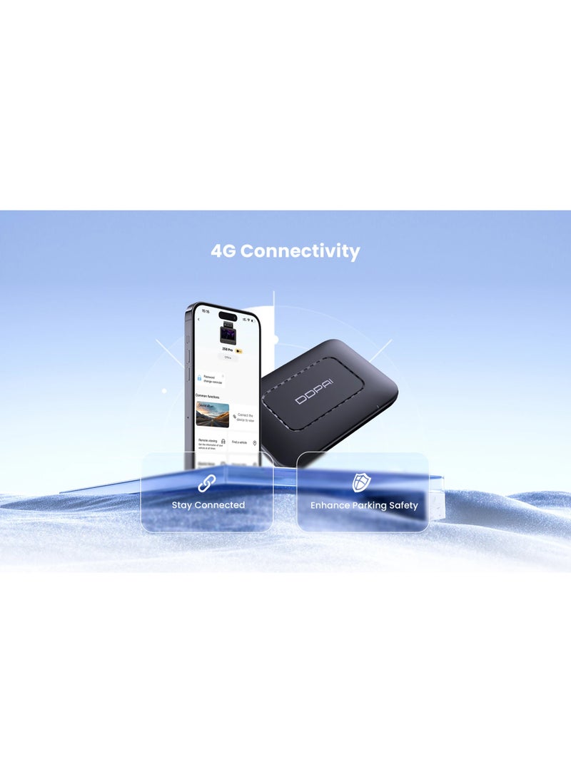 DDBY Z50 Pro Front and Rear Wi-Fi 6 Car Dash Cam Provides Faster 4K Video Transmission with GPS Tracking and 512GB MicroSD Card Support 24/7 Parking Monitoring with Power Management System (PS) Intelligently detects vehicle voltage to avoid battery drain