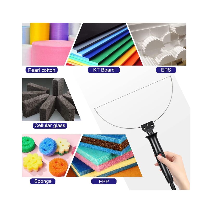 مجموعة أدوات قلم القطع الكهربائي 3 في 1 لقطع الفوم، قلم قطع الستايروفوم مع محول جهد كهربائي - Image 5