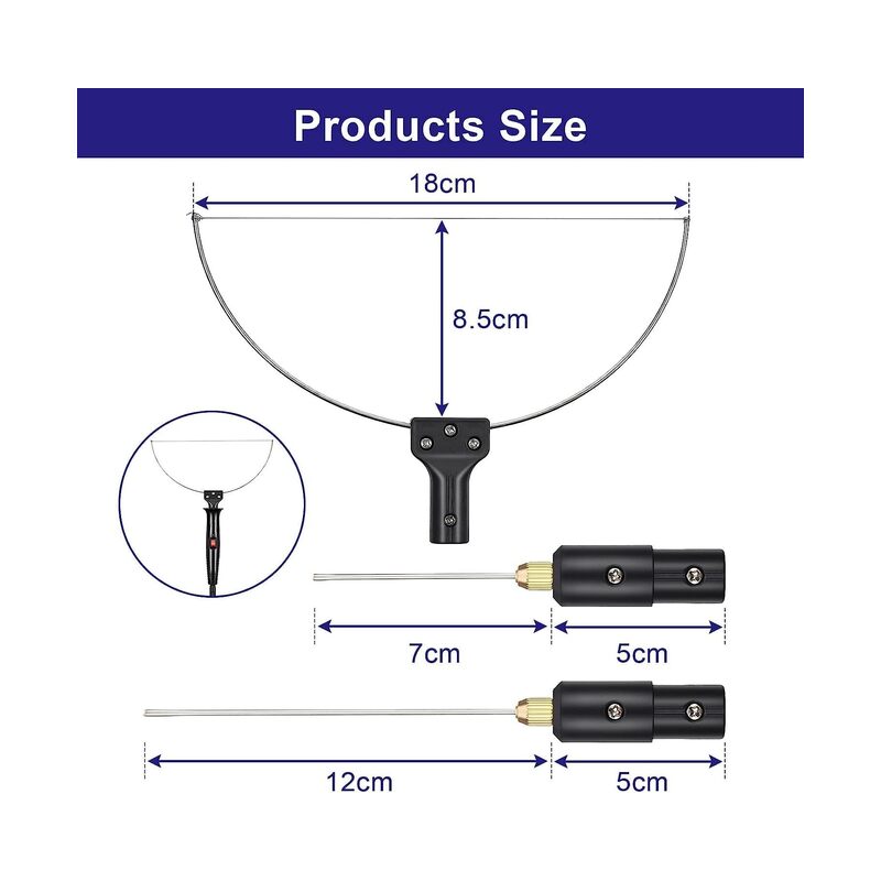 مجموعة أدوات قلم القطع الكهربائي 3 في 1 لقطع الفوم، قلم قطع الستايروفوم مع محول جهد كهربائي - Image 2