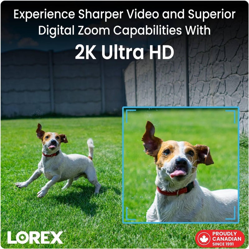 Lorex 2K Pan-Tilt Outdoor WiFi Security Camera | 360Â° View | Auto-Tracking | Color Night Vision | Person Detection | Warning Light & Siren | IP66 Weatherproof | 32GB MicroSD Included | No Monthly Fee - Image 2