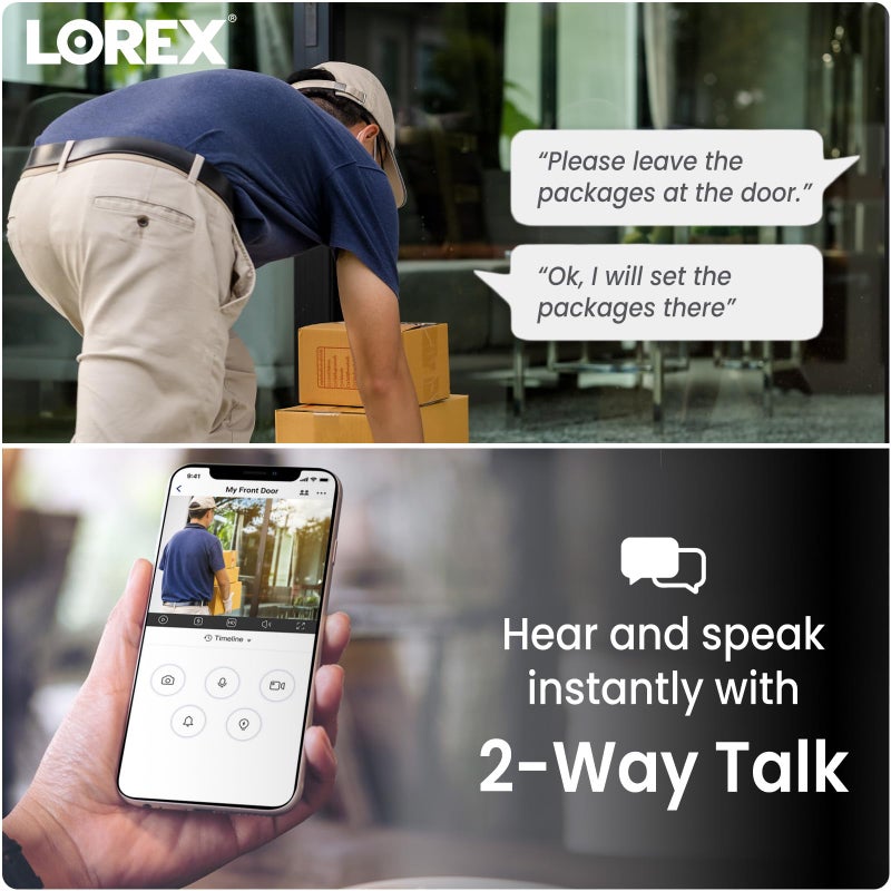 Lorex 2K Pan-Tilt Outdoor WiFi Security Camera | 360Â° View | Auto-Tracking | Color Night Vision | Person Detection | Warning Light & Siren | IP66 Weatherproof | 32GB MicroSD Included | No Monthly Fee - Image 5