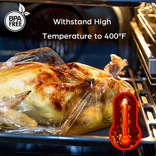 WRAPOK Oven Cooking Bags Large Size Turkey Roasting Baking Bag For Meats Ham Ribs Poultry Seafood 216 x 236 Inch 10 Bags TotalPack of 1 - Image 5