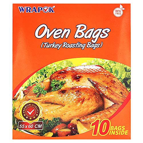 WRAPOK Oven Cooking Bags Large Size Turkey Roasting Baking Bag For Meats Ham Ribs Poultry Seafood 216 x 236 Inch 10 Bags TotalPack of 1 - Image 2