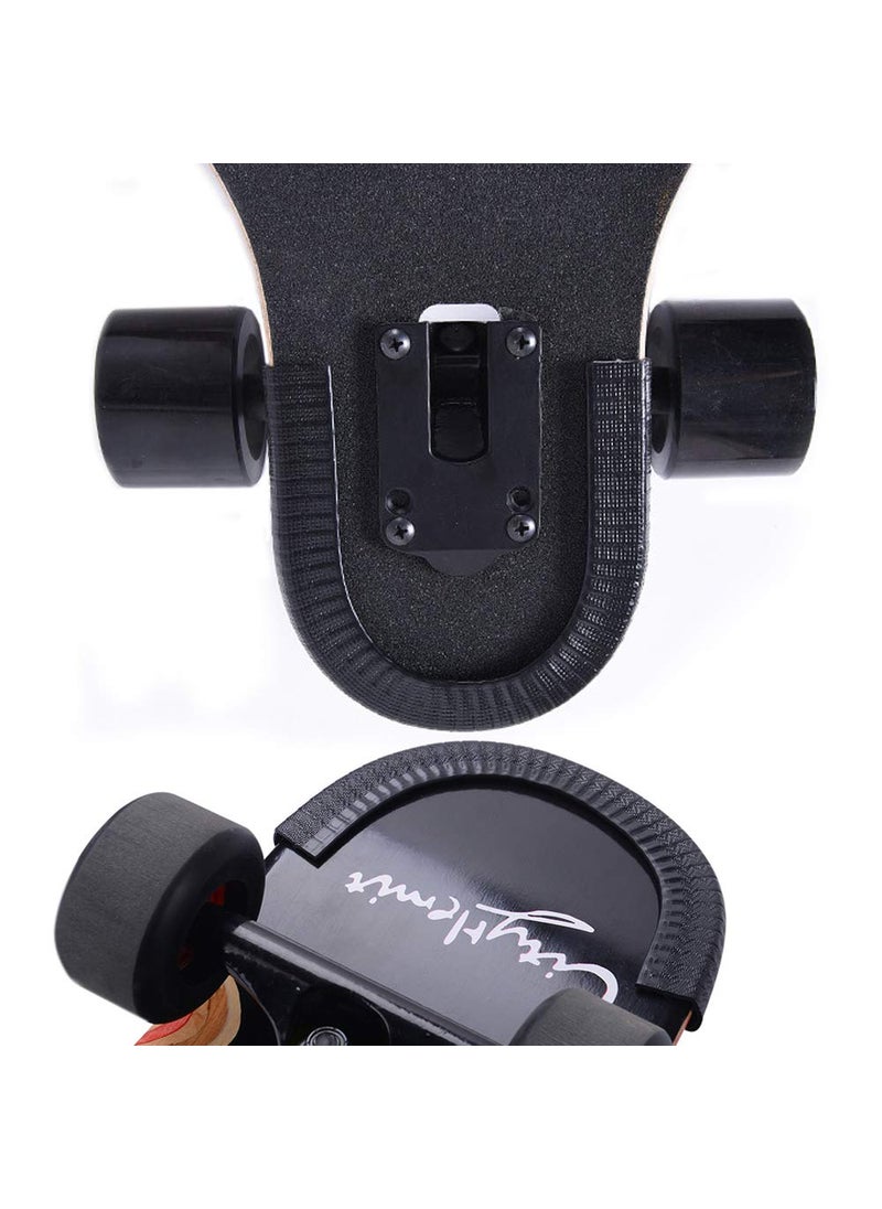 MAXPRO MAXPRO Skateboard Deck Guards Protector,Longboard Deck Edge Protection,Durable Shock Absorbing Rubber Cover with Excellent Grip Nose Guard and Tail Guard (Black)  - Image 1