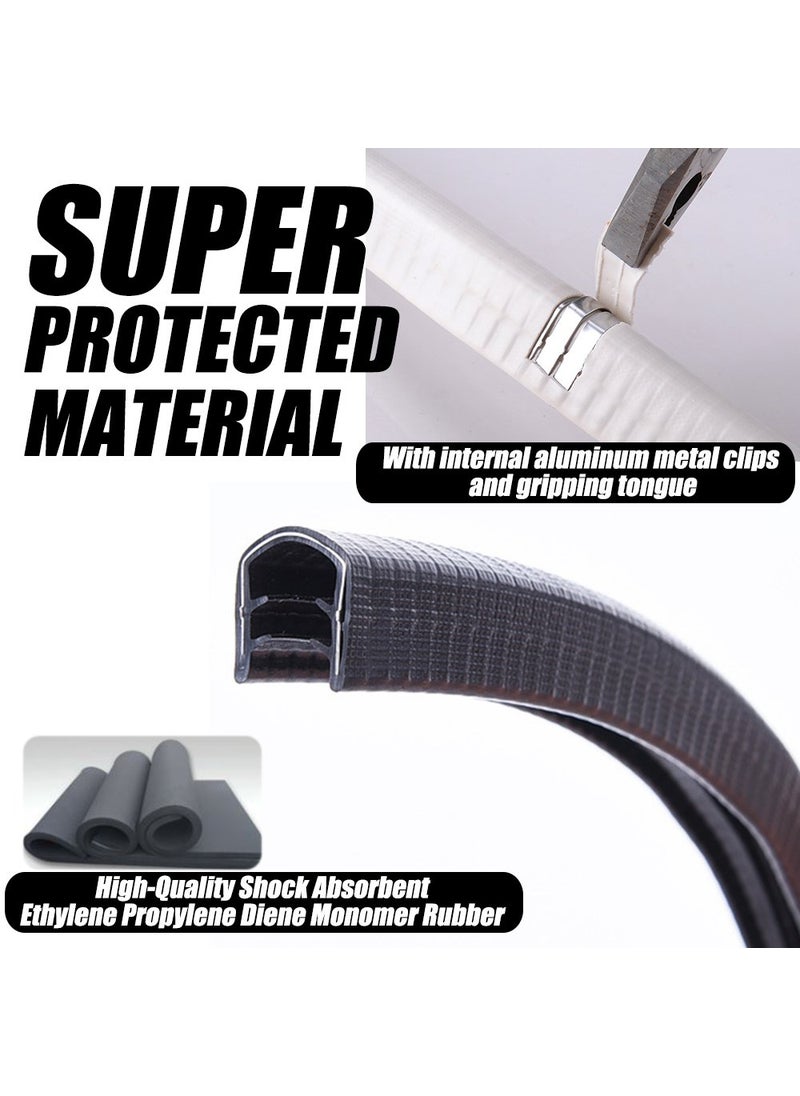 MAXPRO MAXPRO Skateboard Deck Guards Protector,Longboard Deck Edge Protection,Durable Shock Absorbing Rubber Cover with Excellent Grip Nose Guard and Tail Guard (Black)  - Image 2