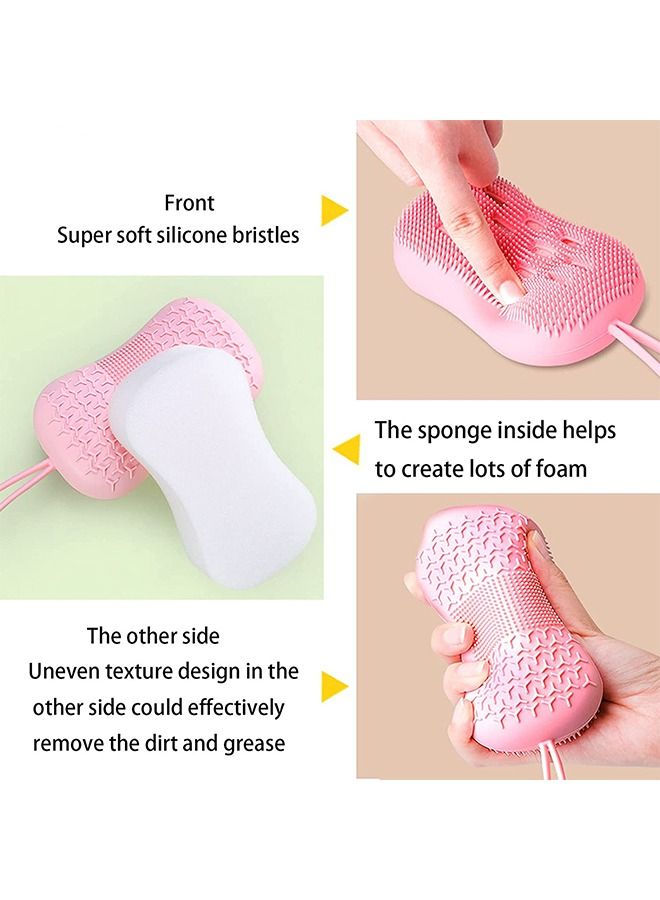 Silicone Body Brush 2 Pieces Multicolor