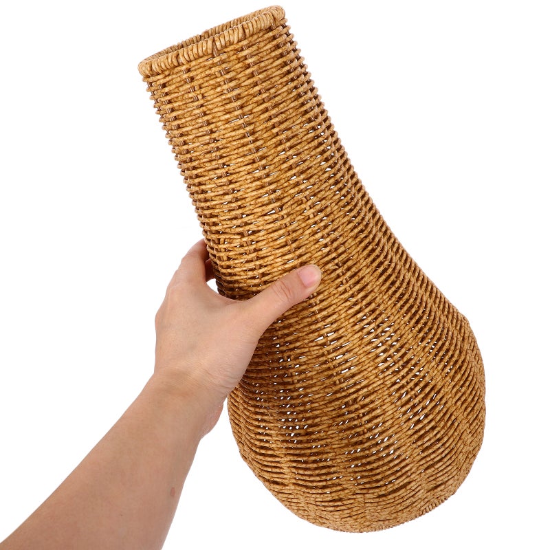 🌱 مزهرية زخرفية من الخيزران بتصميم منسوج للمنزل أو المكتب - Image 4