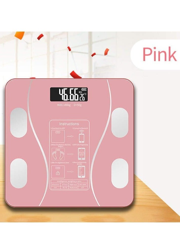 TIGER - Smart Weight Scale – Bluetooth Body Fat Scale with Wireless App Connectivity, Clear LCD Display, Auto-Off, Anti-Rollover, 180KG Max Weight Capacity, Precision Sensors, Black – Accurate and Convenient Health Tracking - Image 1