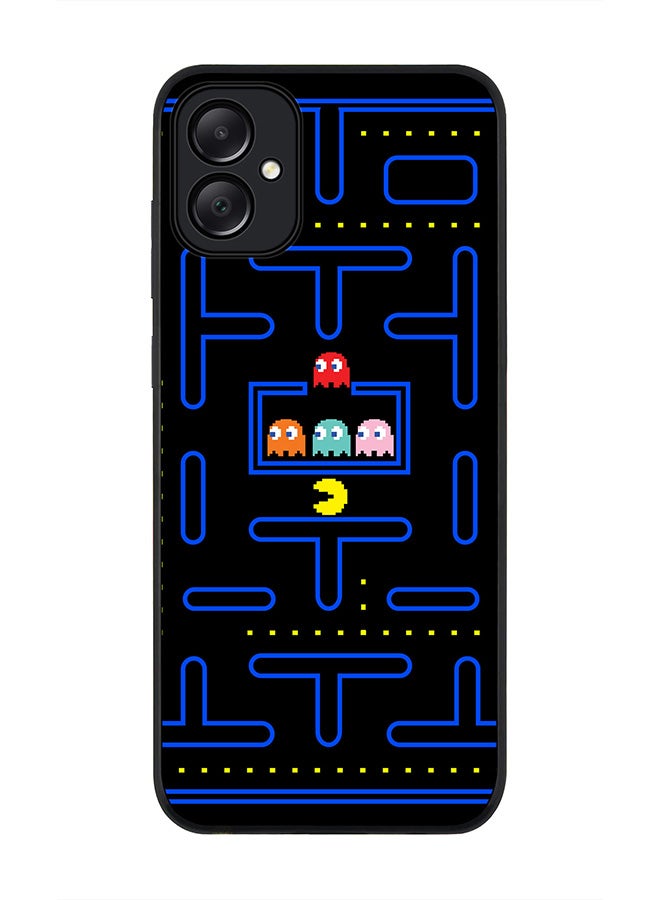 Stylizedd Rugged Black edge case for Samsung Galaxy A05, Slim fit Soft Case Flexible Rubber Edges Anti Drop TPU Gel Thin Cover- Pacman - Image 1