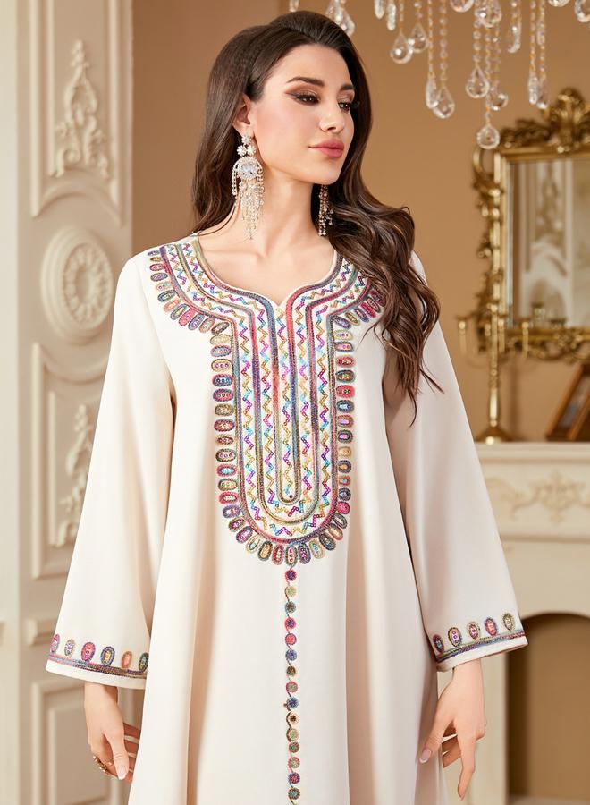 تايك تو جلابية بأكمام طويلة مزينة بترتر - Image 3