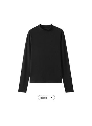 24 Autumn And Winter Women's Wool Mulberry Silk Rib Finger Cover Semi-high Neck Self-heating Warm Inner Base Shirt - pzsku/Z7F3DB0502ED76783E3F1Z/45/1750048274/e8cb0c06-80e1-4032-b8e9-b071d5d95708