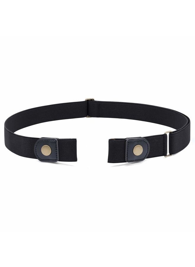 Werforu No Buckle Elastic Belt for Men Stretch Buckle Free Belt for Jeans Pants 1.38 Inches Wide, A-black, Suit for pants size 30"-48" - Image 4