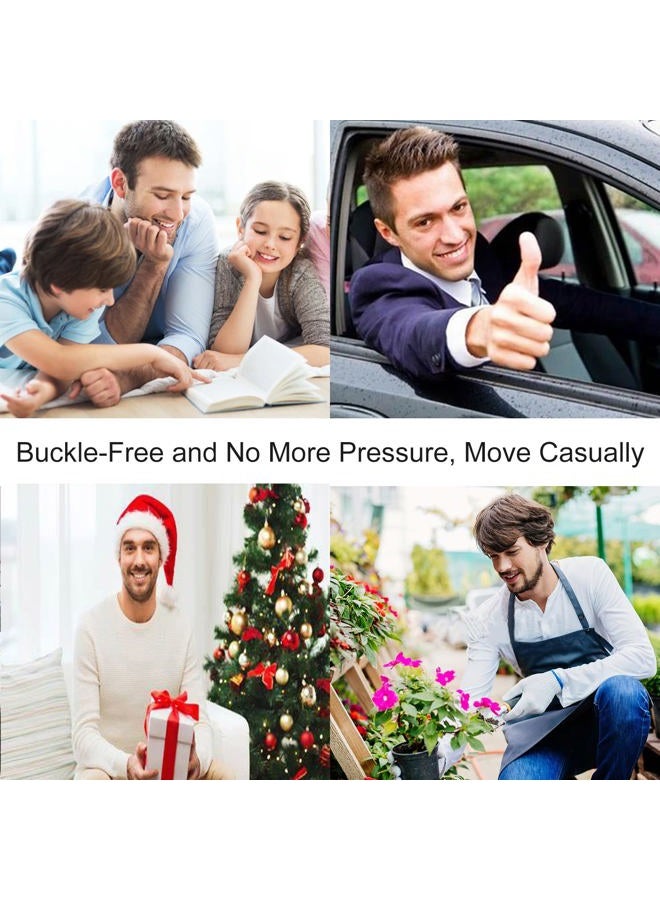 Werforu No Buckle Elastic Belt for Men Stretch Buckle Free Belt for Jeans Pants 1.38 Inches Wide, A-black, Suit for pants size 30"-48" - Image 5