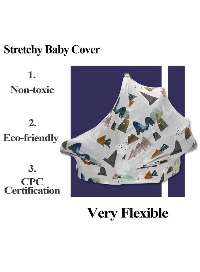 TANOFAR Baby Carseat Cover with Beanie, Adventure Mountain Infant Carseat Canopy for Boys Girls, Nursing Cover Breastfeeding Scarf for Mom, for Stroller High Chair Shopping Cart - Image 5