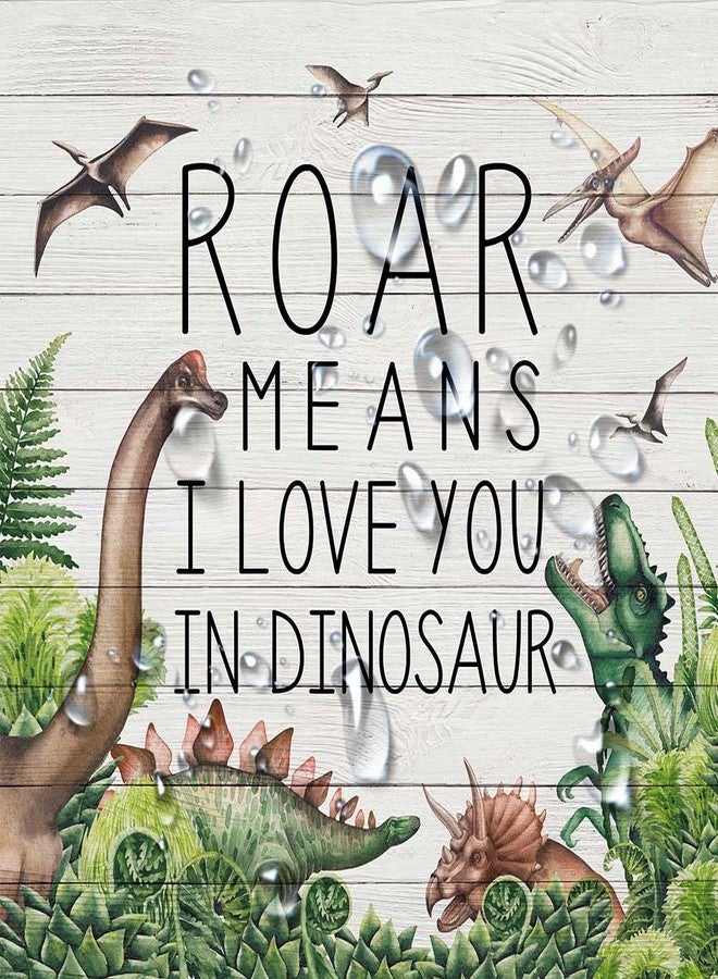 Uokiuki Dinosaur Shower Curtain for Boys Kids Bathroom Decor, Animal Dino Jungle Forest Mountain Decor Fabric Shower Curtain for Bathroom, Wildlife Bathroom Decor Accessories 70X70 - Image 5