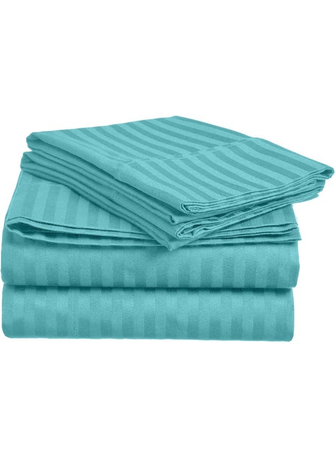 Bedding Zone King Bed Sheet Set - Aqua - Image 3