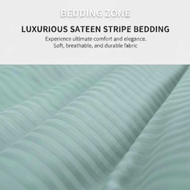 Bedding Zone King Bed Sheet Set - Aqua - Image 5