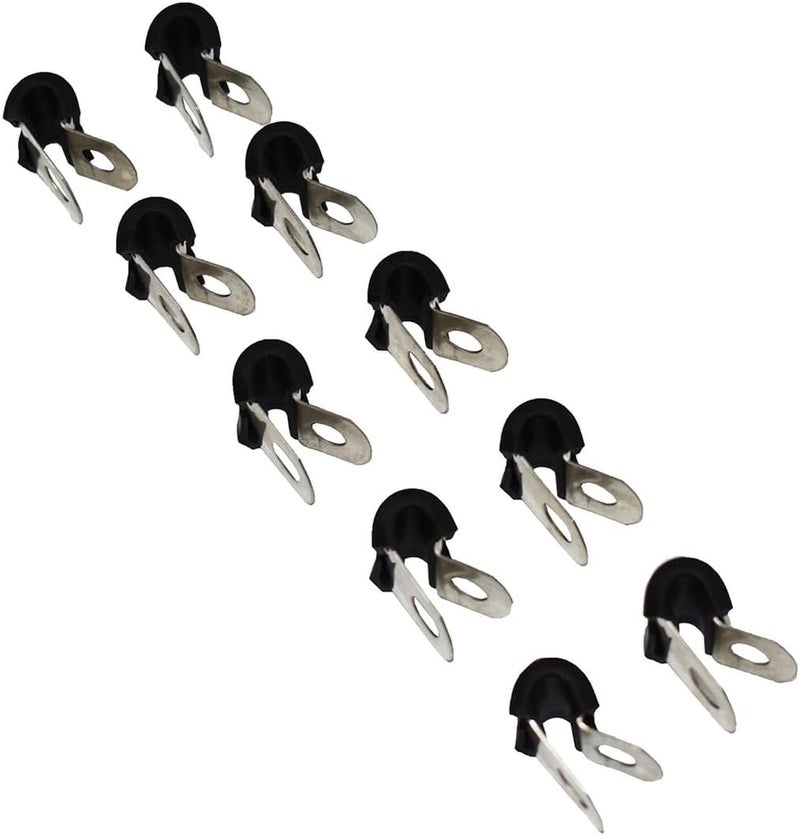 A-Team Performance 3/16-Inch Stainless Steel Brake Line Clips & Clamps - 3/16-Inch Black Industrial - Neoprene Cushion & Corrosion Resistant - Protects Brake & Fuel Lines & Cables - 10 Pack - Image 3