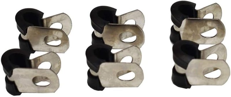 A-Team Performance 3/16-Inch Stainless Steel Brake Line Clips & Clamps - 3/16-Inch Black Industrial - Neoprene Cushion & Corrosion Resistant - Protects Brake & Fuel Lines & Cables - 10 Pack - Image 5