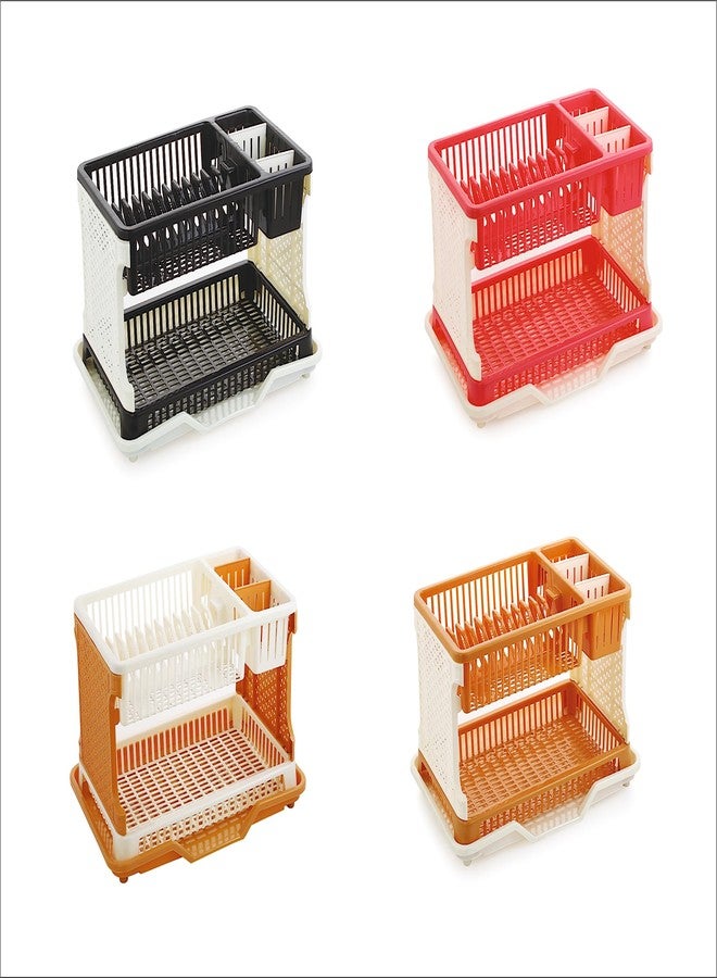 ARISTO Elite Plastic Tiered Shelf Floor Mount Kitchen Organizer Rack With Water Storing Tray (Assorted),(51 X 33 X 27 )Cm - Image 3