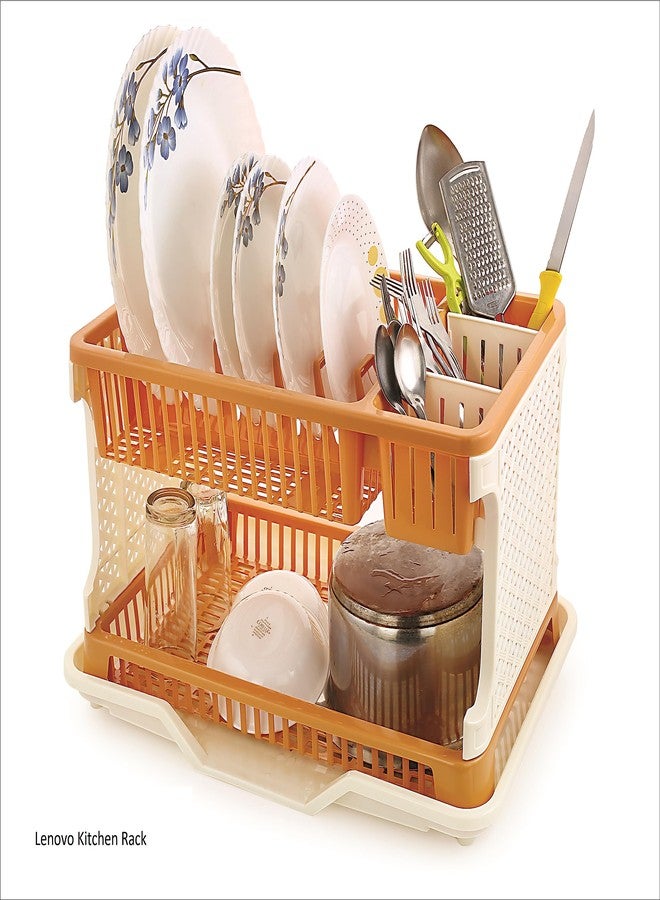 ARISTO Elite Plastic Tiered Shelf Floor Mount Kitchen Organizer Rack With Water Storing Tray (Assorted),(51 X 33 X 27 )Cm - Image 2