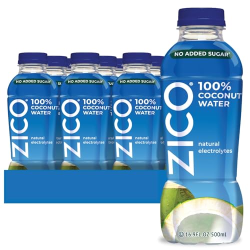Zico 100 Coconut Water NO added Sugar Refreshingly Delicious Hydration with Electrolytes 169 Fl Oz Pack of 12 - Image 1