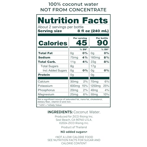 Zico 100 Coconut Water NO added Sugar Refreshingly Delicious Hydration with Electrolytes 169 Fl Oz Pack of 12 - Image 5