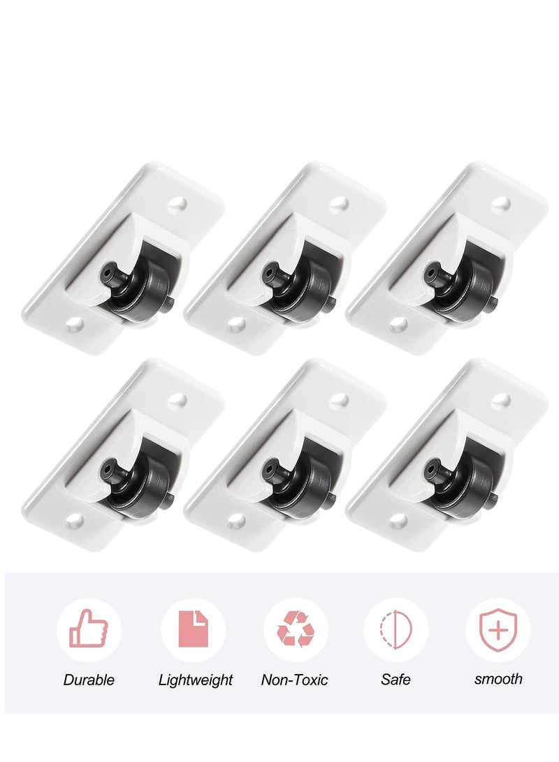 KASTWAVE Self Adhesive Caster Wheels, 12 Pieces Mini Fixed Wheels Caster Boxes Caster Paste Plastic Wheel Sticky Caster Carton for Storage Box Trash DIY Toy Car Bin Storag - Image 4