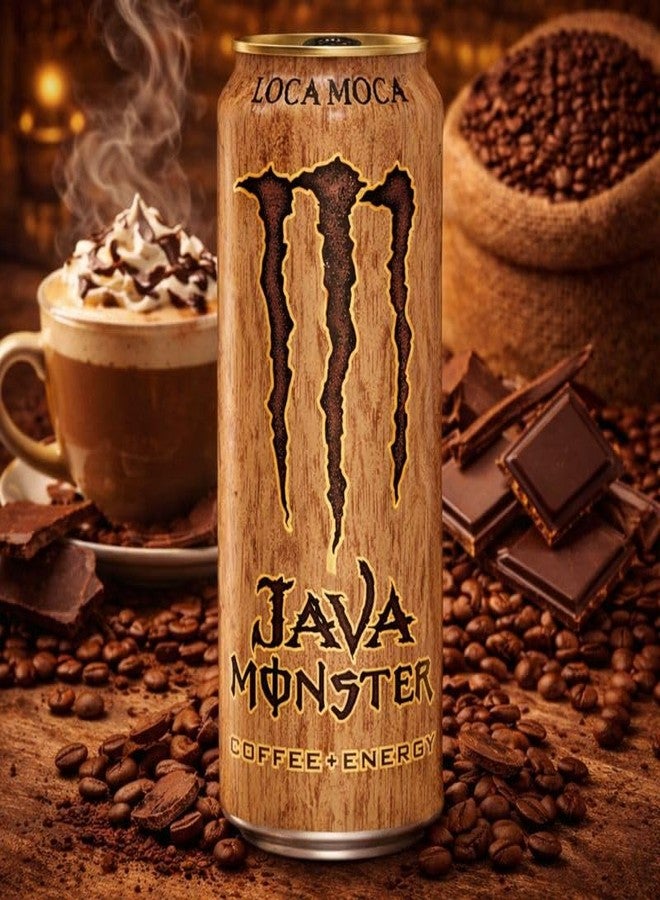 Monster Energy Java Loca Moca Coffee + Energy Drink (Pack Of 3) - 443ml Can By COUGAR | Smooth Mocha Coffee with Chocolate Flavor | High Caffeine Ready to Drink Energy Beverage | Boost Energy, Focus & Performance - (Imported-USA) - Image 5