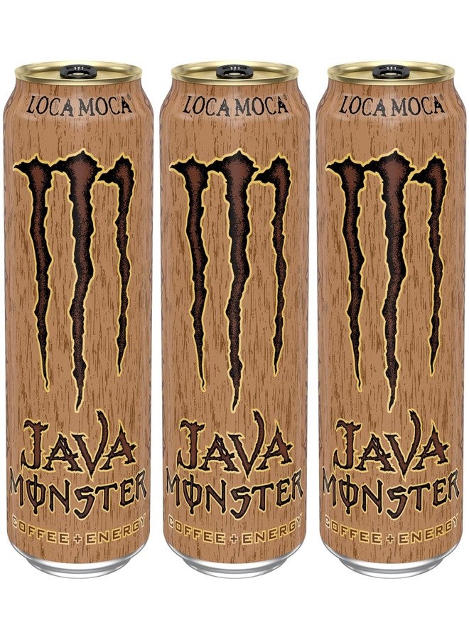 Monster Energy Java Loca Moca Coffee + Energy Drink (Pack Of 3) - 443ml Can By COUGAR | Smooth Mocha Coffee with Chocolate Flavor | High Caffeine Ready to Drink Energy Beverage | Boost Energy, Focus & Performance - (Imported-USA) - Image 1