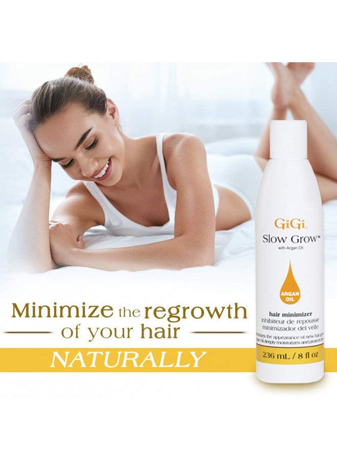 GiGi - GiGi Slow Grow Hair Inhibitor Lotion with Argan Oil, Hair Regrowth Minimizer, Men and Women, 8 oz, 1-pack - Image 1