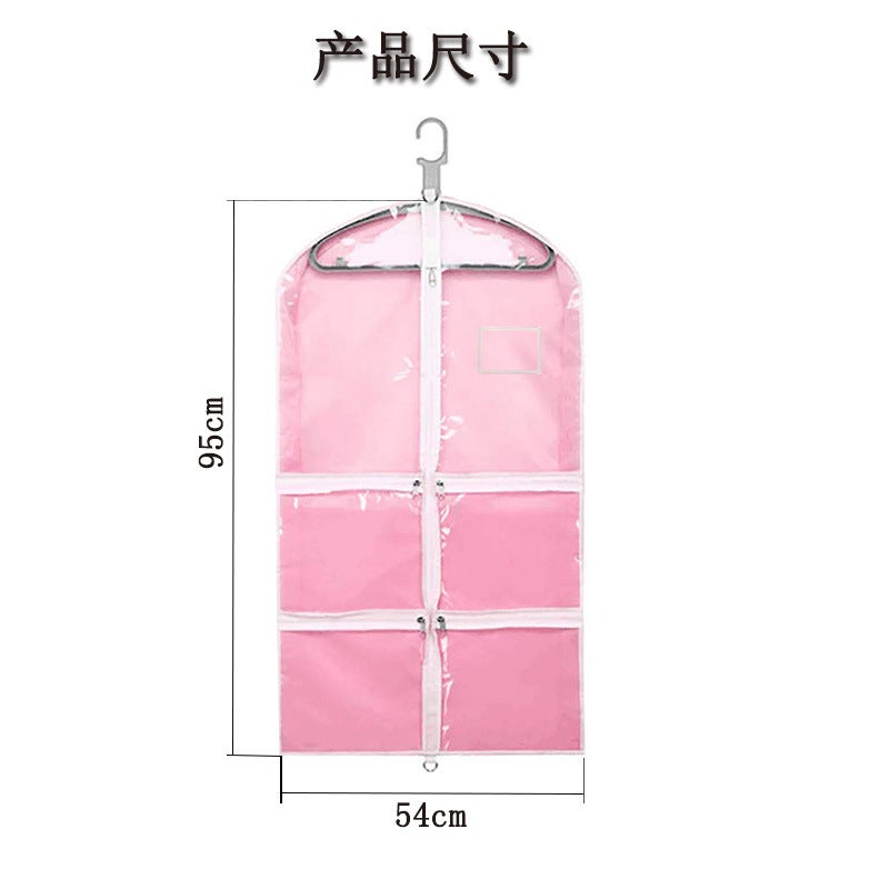 Children's Clothing Dust Cover – PVC and Polyester Garment Bag with Multiple Pockets - Image 3