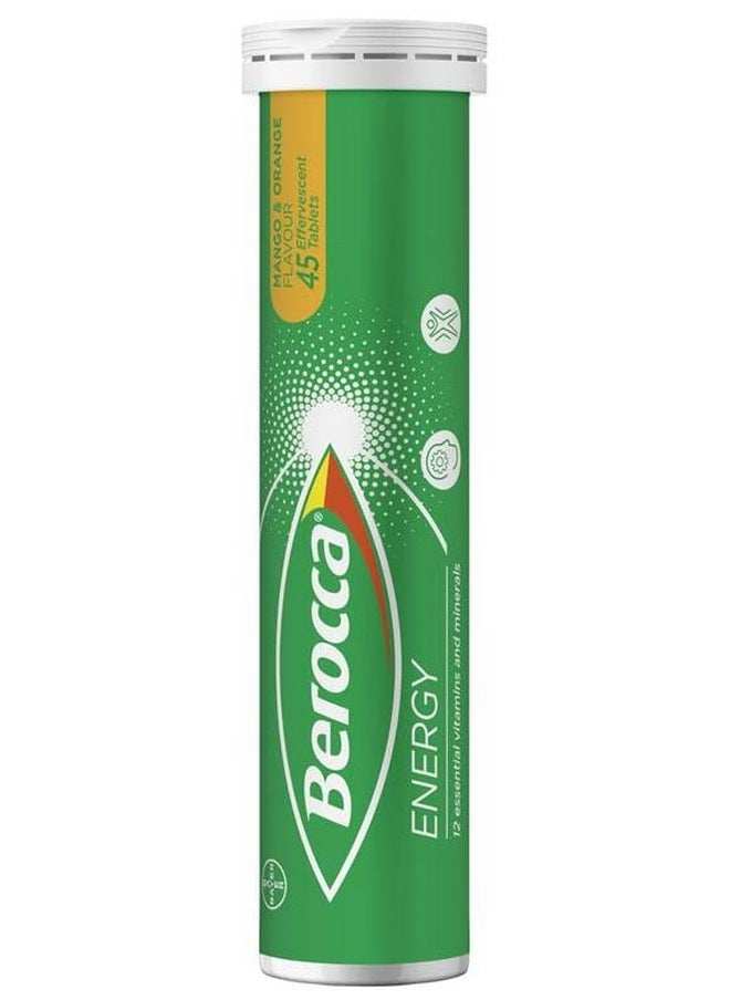 Berocca Energy Vitamin B & C Mango & Orange Flavour Effervescent Tablets 45 Count  - Image 5