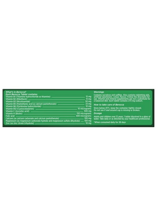 Berocca Energy Vitamin B & C Mango & Orange Flavour Effervescent Tablets 45 Count  - Image 4