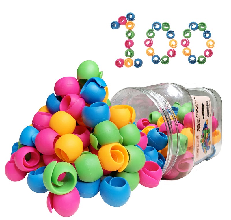 HimaPro Silicone Thread Spool Huggers - Prevent Thread Tails from Unwinding - No More Loose Ends -(100 PCs in a Bucket) - Image 1