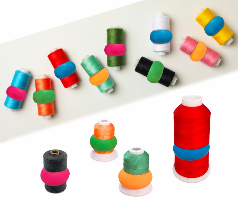 HimaPro Silicone Thread Spool Huggers - Prevent Thread Tails from Unwinding - No More Loose Ends -(100 PCs in a Bucket) - Image 3