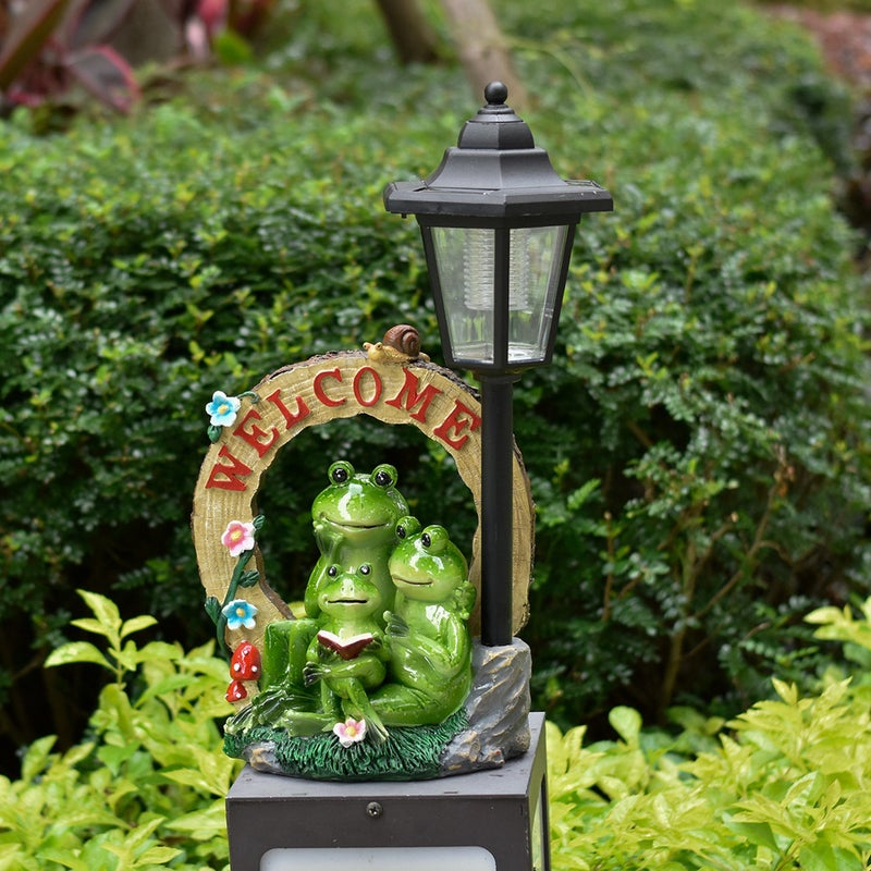 Creative Garden Resin Frog Solar Outdoor Light Animal Statue for Garden Ambient Lawn Lamp - Image 4