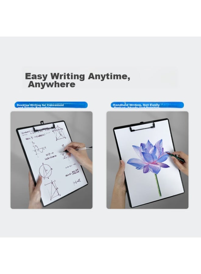 Kingdee Business A4 لوح الكتابة متعدد الوظائف، مجلد ملف بقبضة قوية، أسود، 1 قطعة - Image 4