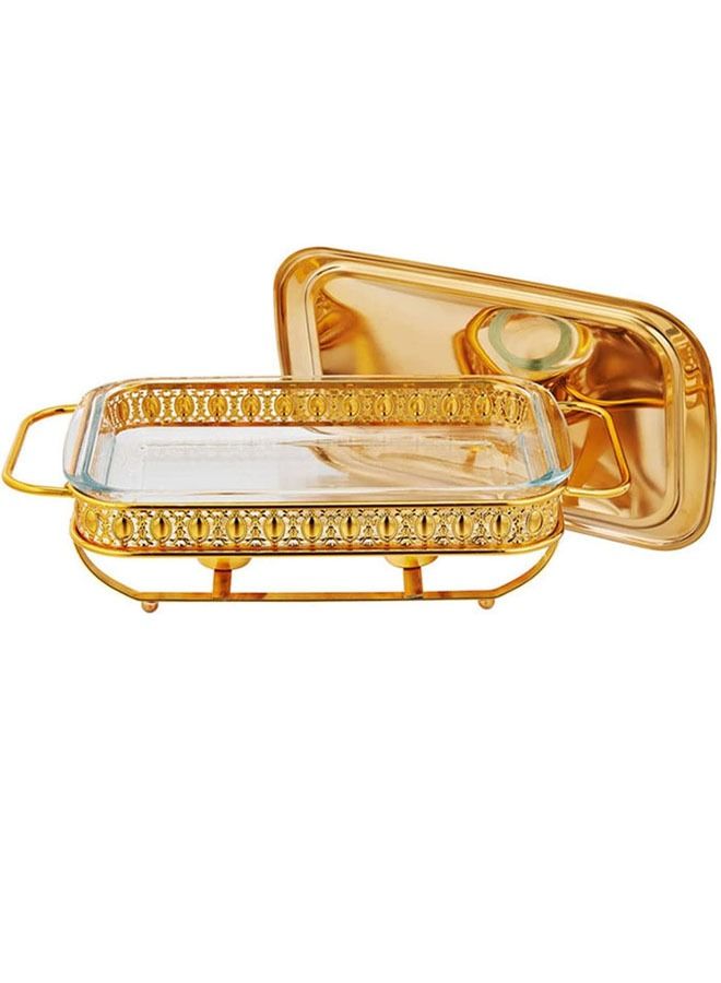 NKX Rectangular Glass Buffet Stove Food Warming Container  - Image 3