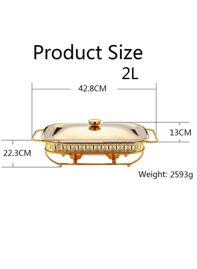 NKX Rectangular Glass Buffet Stove Food Warming Container  - Image 2
