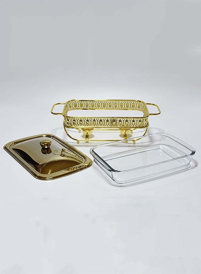 NKX Rectangular Glass Buffet Stove Food Warming Container  - Image 4