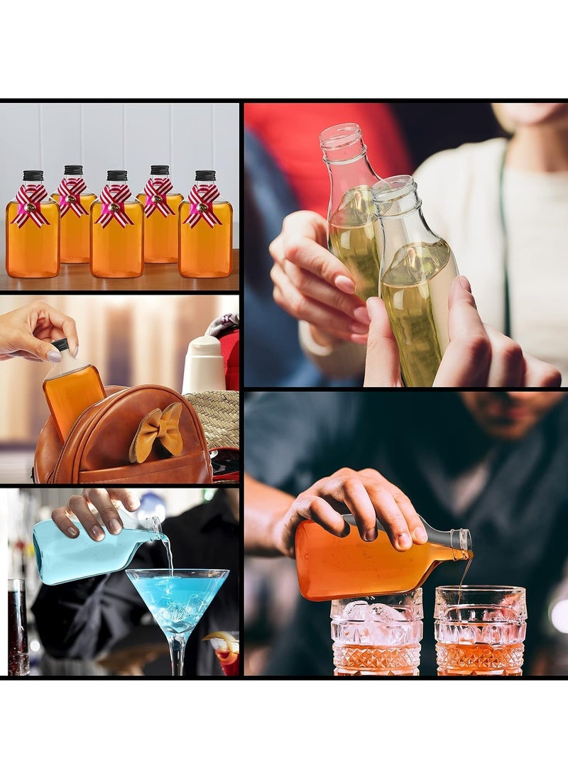 VoiDrop - Glass Bottle 200ml for cold coffee Glass Juice bottles with lids-clear sensory Juice bottle reusable bottles for juice set of 12 - Image 1