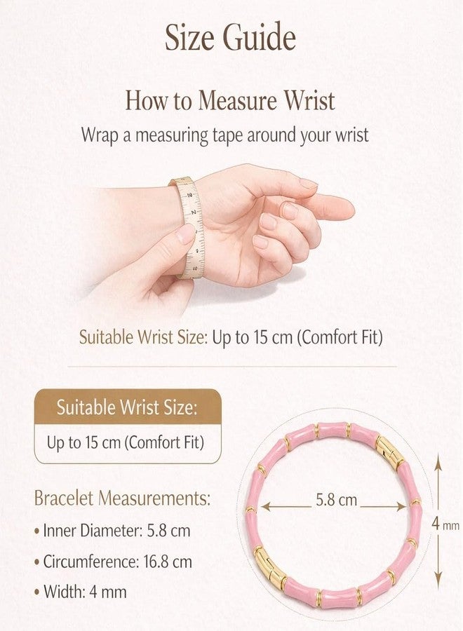 SUPER SOFTENER Pink Bamboo Evil Eye Gold Plated Stainless Steel Cuff Bracelet for Women | Nazar Bangle | Waterproof & Anti-Tarnish | Stylish Gift for Women - Image 4